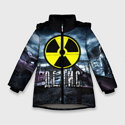 Куртка зимняя для девочки S.T.A.L.K.E.R: Денис, цвет: 3D-светло-серый