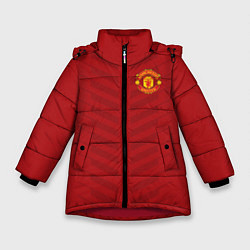 Куртка зимняя для девочки Manchester United: Red Lines, цвет: 3D-красный