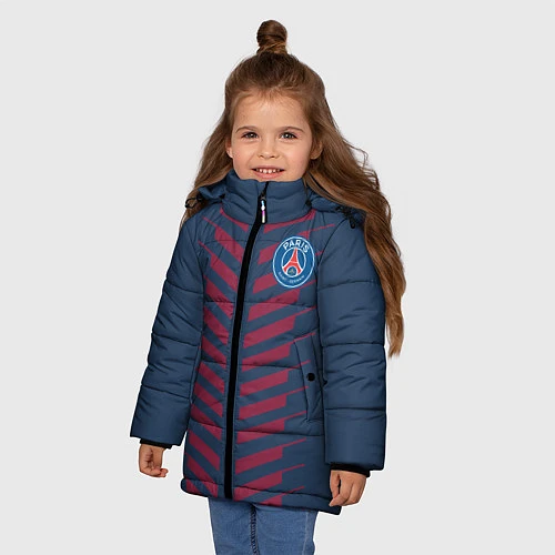 Зимняя куртка для девочки FC PSG: Creative / 3D-Красный – фото 3