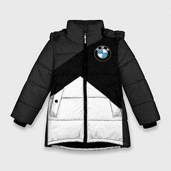 Куртка зимняя для девочки BMW 2018 SportWear 3, цвет: 3D-черный
