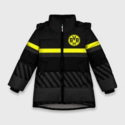Куртка зимняя для девочки FC Borussia 2018 Original #3, цвет: 3D-светло-серый