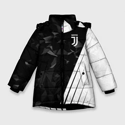 Куртка зимняя для девочки FC Juventus: Abstract, цвет: 3D-черный