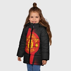 Куртка зимняя для девочки FC Manchester United: Storm, цвет: 3D-черный — фото 2