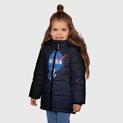 Куртка зимняя для девочки NASA: Hello World, цвет: 3D-красный — фото 2