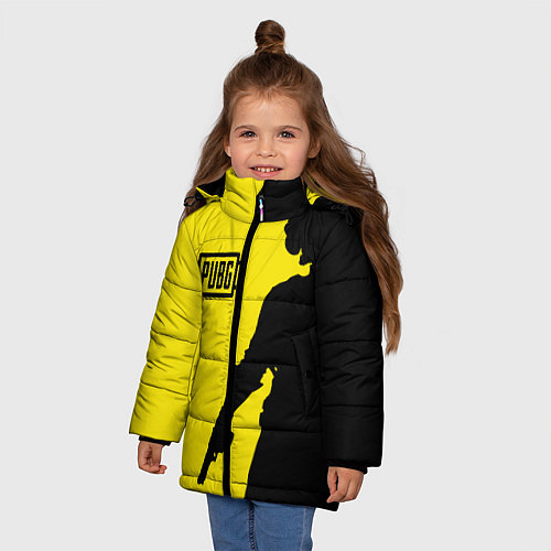 Зимняя куртка для девочки PUBG: Yellow Shadow / 3D-Черный – фото 3