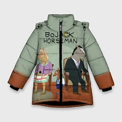 Куртка зимняя для девочки BoJack Horseman, цвет: 3D-черный
