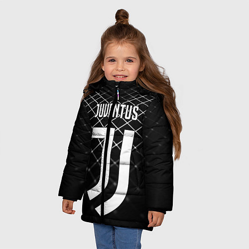 Зимняя куртка для девочки FC Juventus: Black Lines / 3D-Черный – фото 3