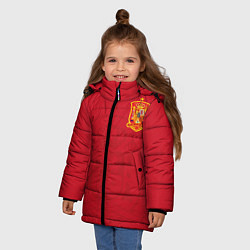 Куртка зимняя для девочки Сборная Испании, цвет: 3D-черный — фото 2