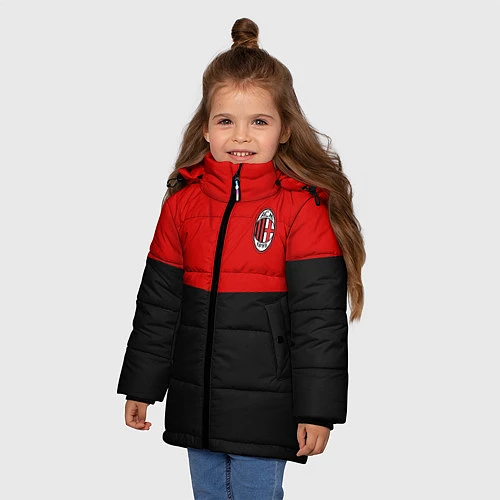 Зимняя куртка для девочки АC Milan: R&B Sport / 3D-Черный – фото 3