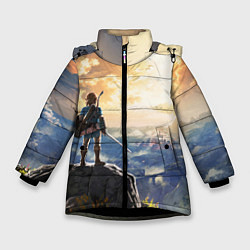 Куртка зимняя для девочки Knight Link, цвет: 3D-черный