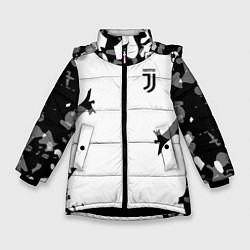Куртка зимняя для девочки FC Juventus: White Original, цвет: 3D-черный