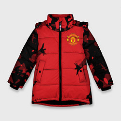 Куртка зимняя для девочки FC Manchester United: Red Original, цвет: 3D-черный