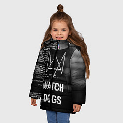 Куртка зимняя для девочки Watch Dogs: Hacker, цвет: 3D-черный — фото 2