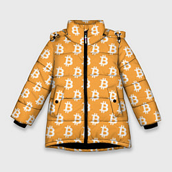 Куртка зимняя для девочки BTC Pattern, цвет: 3D-черный