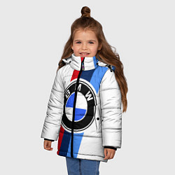 Куртка зимняя для девочки BMW M: White Sport, цвет: 3D-красный — фото 2