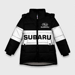 Куртка зимняя для девочки Subaru: Black Sport, цвет: 3D-светло-серый