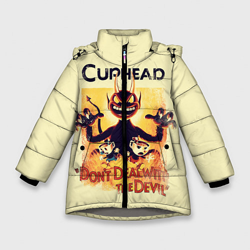 Зимняя куртка для девочки Cuphead: Magic of the Devil / 3D-Светло-серый – фото 1