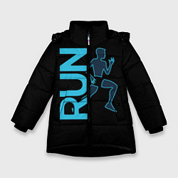 Куртка зимняя для девочки RUN: Black Style, цвет: 3D-черный