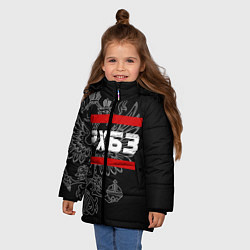 Куртка зимняя для девочки РХБЗ: герб РФ, цвет: 3D-черный — фото 2