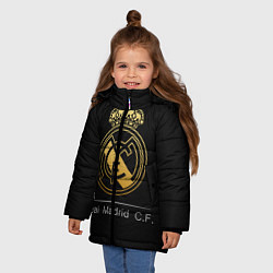 Куртка зимняя для девочки FC Real Madrid: Gold Edition, цвет: 3D-светло-серый — фото 2