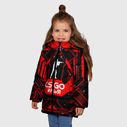 Куртка зимняя для девочки CS:GO - Илья, цвет: 3D-красный — фото 2