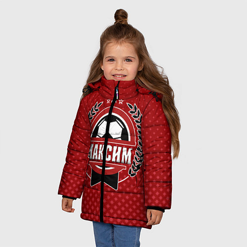 Зимняя куртка для девочки Максим: звезда футбола / 3D-Черный – фото 3