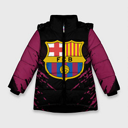 Куртка зимняя для девочки Barcelona FC: Sport Fashion, цвет: 3D-черный