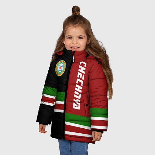 Зимняя куртка для девочки Chechnya, Russia / 3D-Черный – фото 3