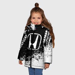 Куртка зимняя для девочки Honda: Black Spray, цвет: 3D-светло-серый — фото 2