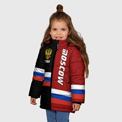 Куртка зимняя для девочки Moscow, Russia, цвет: 3D-черный — фото 2