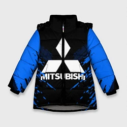 Куртка зимняя для девочки Mitsubishi: Blue Anger, цвет: 3D-светло-серый