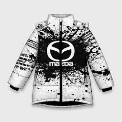 Куртка зимняя для девочки Mazda: Black Spray, цвет: 3D-черный