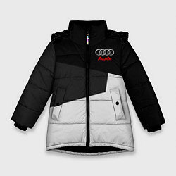 Куртка зимняя для девочки Audi Sport, цвет: 3D-черный