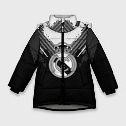 Куртка зимняя для девочки FC Real Madrid: Black Style, цвет: 3D-светло-серый