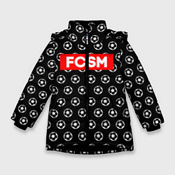 Куртка зимняя для девочки FCSM Supreme, цвет: 3D-черный