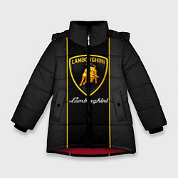 Куртка зимняя для девочки Lamborghini Luxury, цвет: 3D-красный
