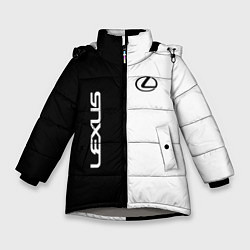 Куртка зимняя для девочки Lexus: Black & White, цвет: 3D-светло-серый