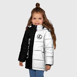 Куртка зимняя для девочки Lexus: Black & White, цвет: 3D-светло-серый — фото 2