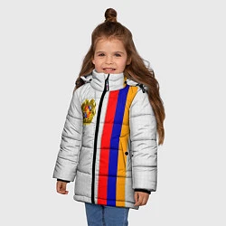 Куртка зимняя для девочки I Love Armenia, цвет: 3D-красный — фото 2