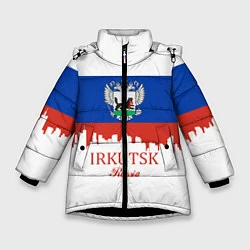 Куртка зимняя для девочки Irkutsk: Russia, цвет: 3D-черный