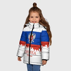 Куртка зимняя для девочки Crimea, Russia, цвет: 3D-светло-серый — фото 2