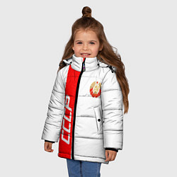 Куртка зимняя для девочки СССР: White Collection, цвет: 3D-черный — фото 2