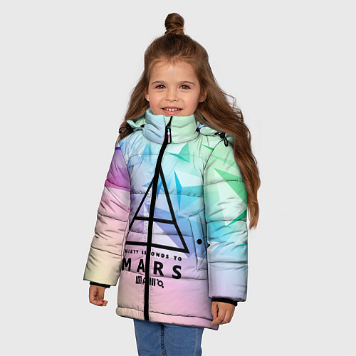 Зимняя куртка для девочки 30 Seconds to Mars / 3D-Черный – фото 3