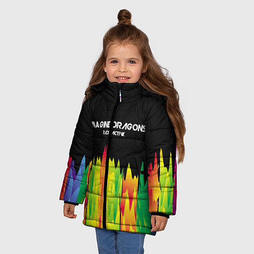 Зимняя куртка для девочки Imagine Dragons: Radioactive / 3D-Черный – фото 3