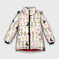 Куртка зимняя для девочки MONSTA X 10, цвет: 3D-красный