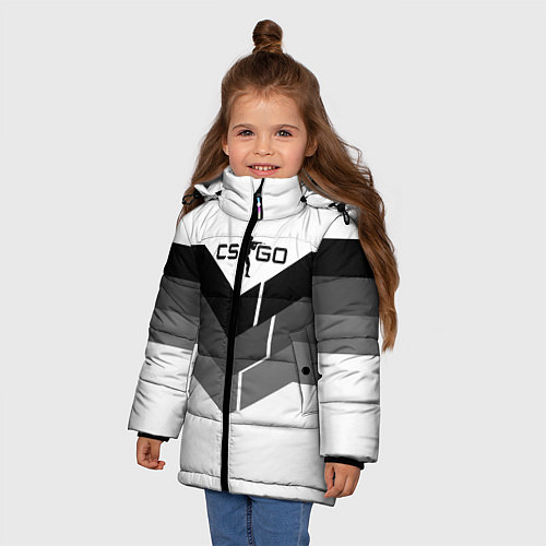 Зимняя куртка для девочки CS:GO Shade of Grey / 3D-Черный – фото 3