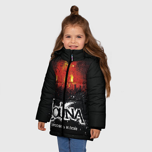Зимняя куртка для девочки Louna: Проснись и пой / 3D-Черный – фото 3