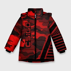 Зимняя куртка для девочки CS:GO Red Camo