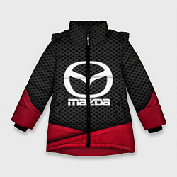 Куртка зимняя для девочки Mazda: Grey Carbon, цвет: 3D-красный