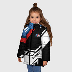 Куртка зимняя для девочки BMW GEOMETRY SPORT БМВ M PERFORMANCE, цвет: 3D-черный — фото 2